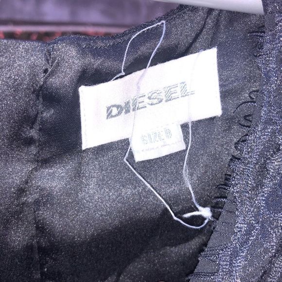 DIESEL Black Tessie Lace Dress Short Sleeve Lace Dress Size 8 - Picture 4 of 15